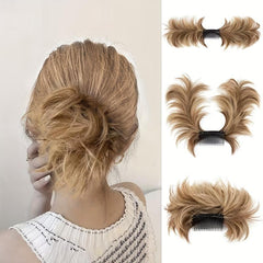 Curly Synthetic Hair Messy Bun Clip In Chignon for Women