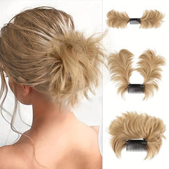 Curly Synthetic Hair Messy Bun Clip In Chignon for Women