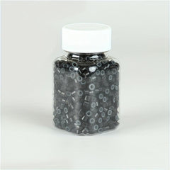 500Pcs Silicone Micro Link Rings 5mm Lined Beads For I Tip Hair Extensions