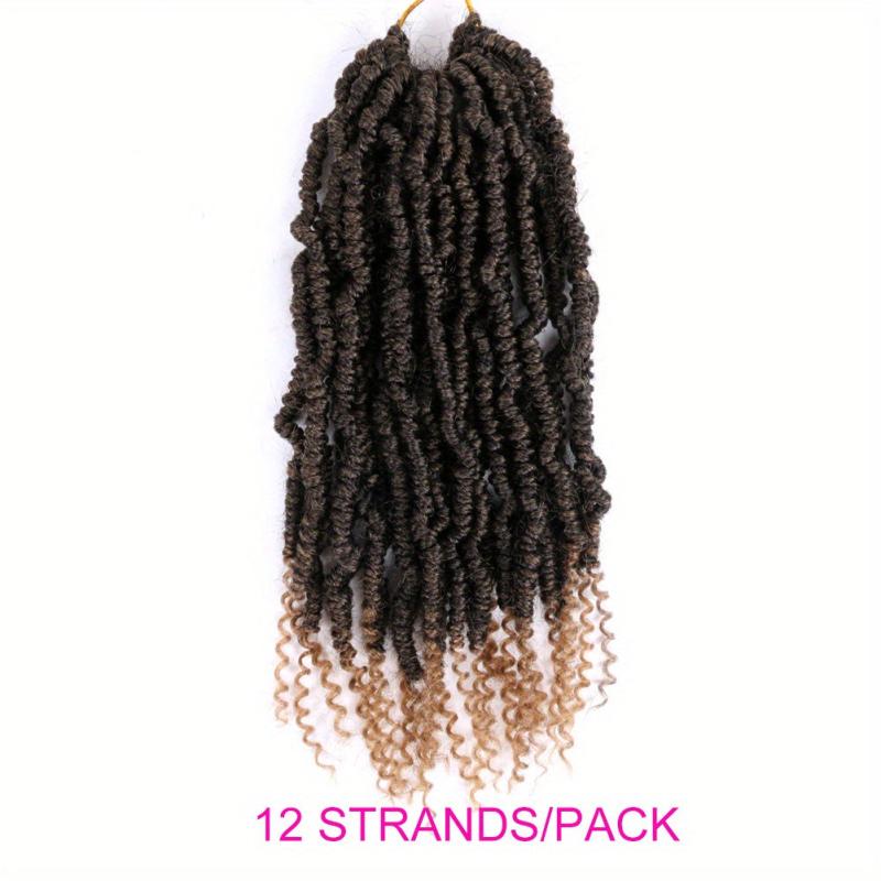 6 Packs Bomb Twist Crochet Hair Spring Twist Braids Synthetic Hair Extensions