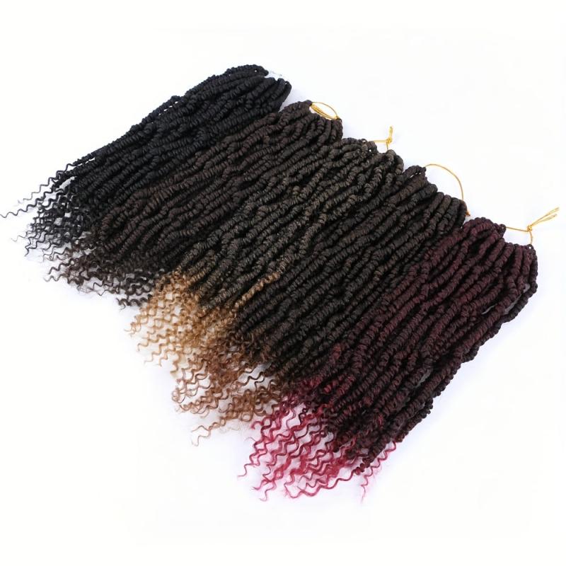 6 Packs Bomb Twist Crochet Hair Spring Twist Braids Synthetic Hair Extensions