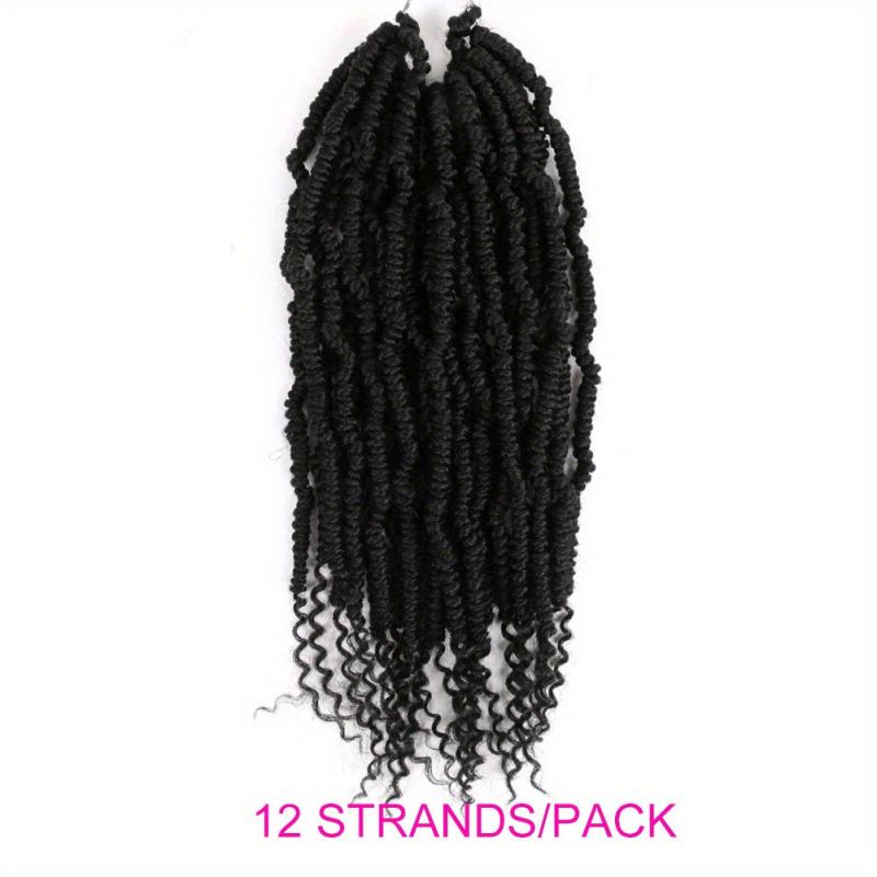 6 Packs Bomb Twist Crochet Hair Spring Twist Braids Synthetic Hair Extensions