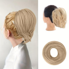 Short Hair Bun & Ponytail Extensions with Elastic Hair Rope