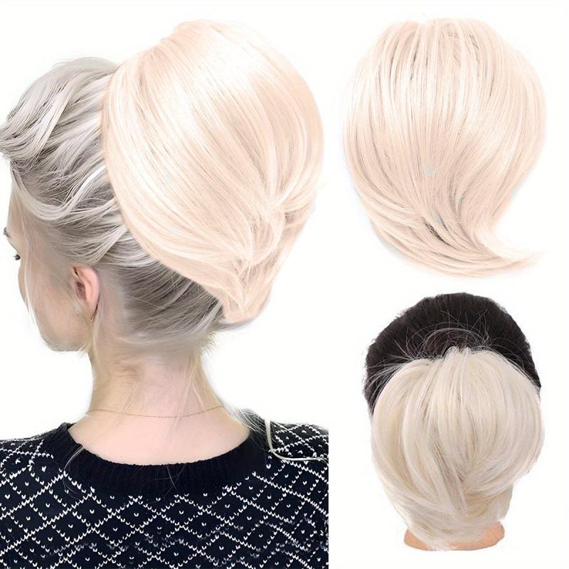 Short Hair Bun & Ponytail Extensions with Elastic Hair Rope