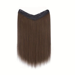 4clips Straight Hair Pieces Synthetic Clip In Hair Extensions Daily Use