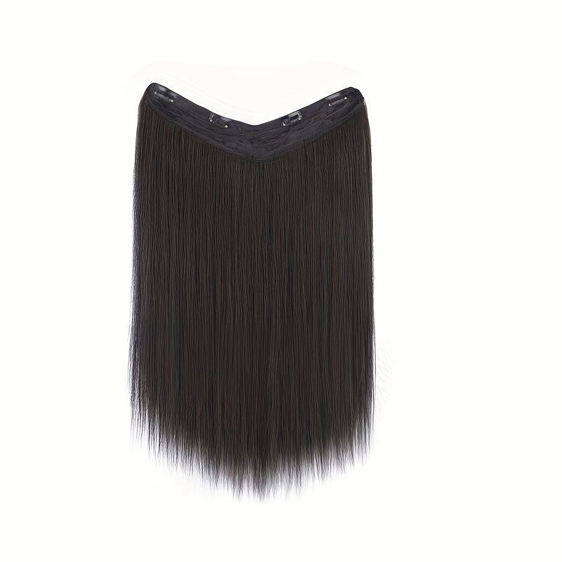 4clips Straight Hair Pieces Synthetic Clip In Hair Extensions Daily Use