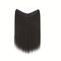 4clips Straight Hair Pieces Synthetic Clip In Hair Extensions Daily Use