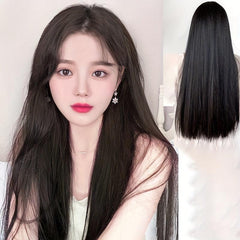 4clips Straight Hair Pieces Synthetic Clip In Hair Extensions Daily Use