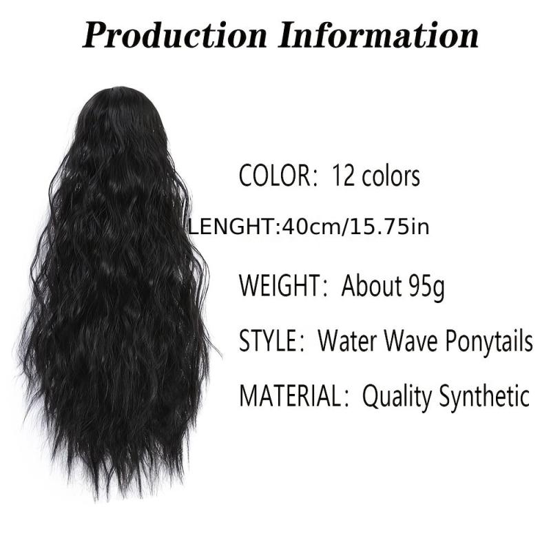 Short Curly Wavy Ponytail Extensions Claw Clip Synthetic Fiber Hair Extensions