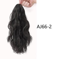 Short Curly Wavy Ponytail Extensions Claw Clip Synthetic Fiber Hair Extensions