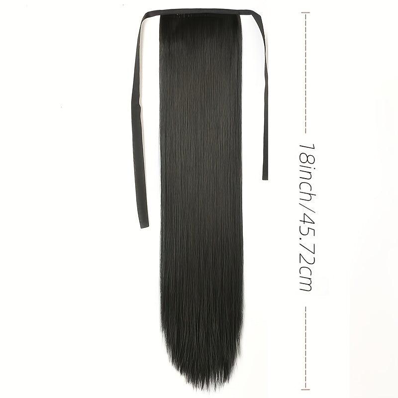Long Straight Ponytail Extensions Natural Looking Clip In Hair Extensions
