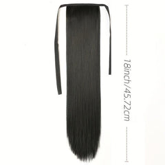 Long Straight Ponytail Extensions Natural Looking Clip In Hair Extensions