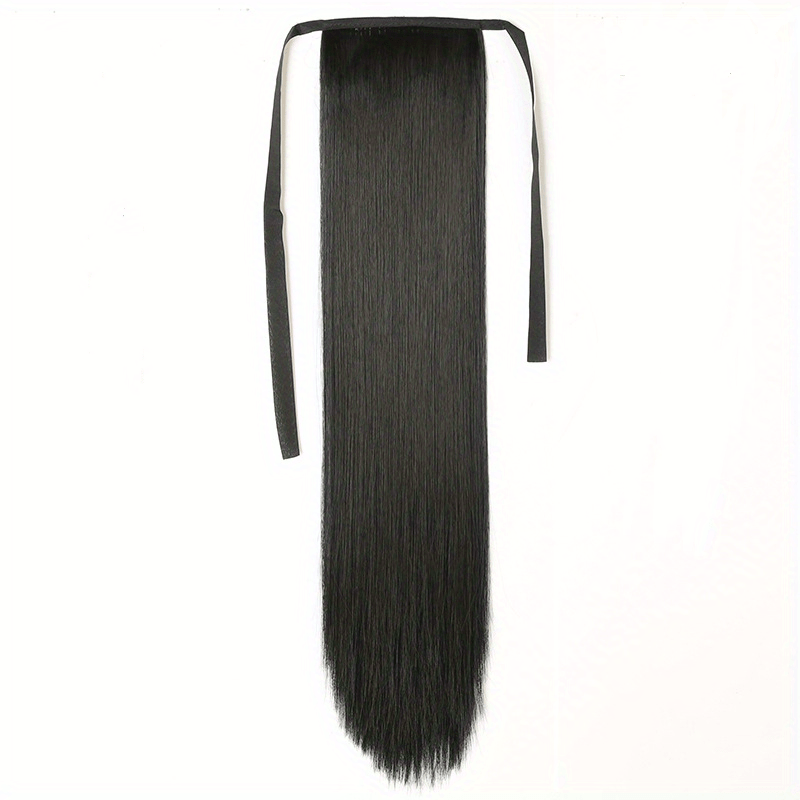 Long Straight Ponytail Extensions Natural Looking Clip In Hair Extensions
