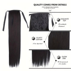 Long Straight Ponytail Extensions Natural Looking Clip In Hair Extensions