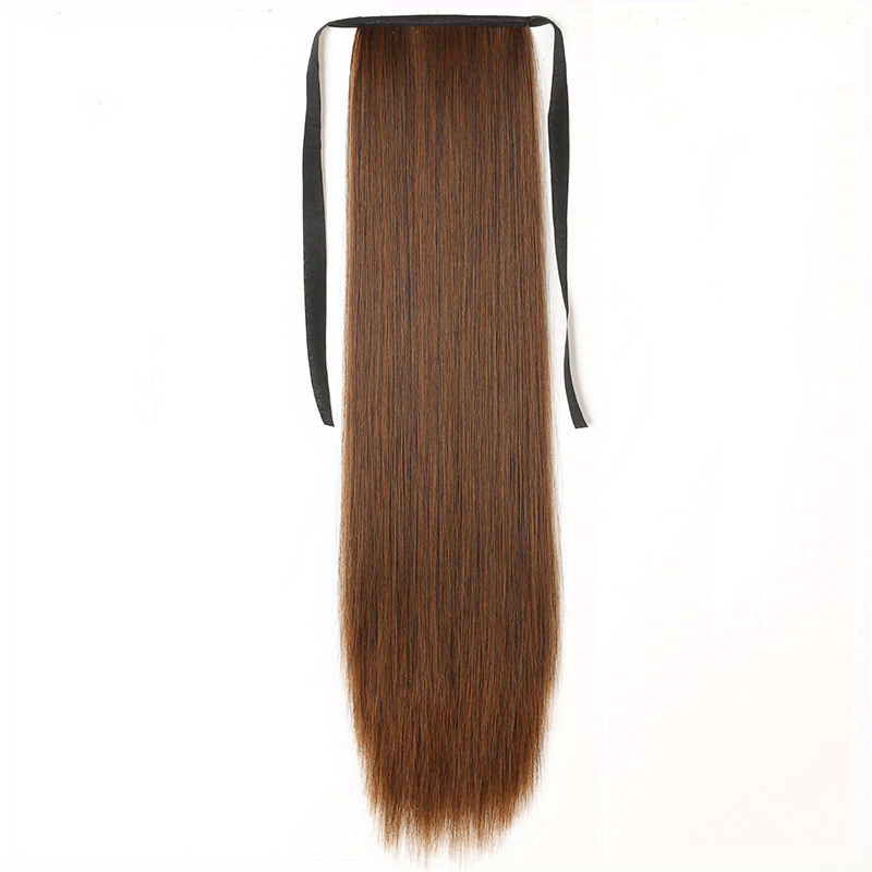 Long Straight Ponytail Extensions Natural Looking Clip In Hair Extensions