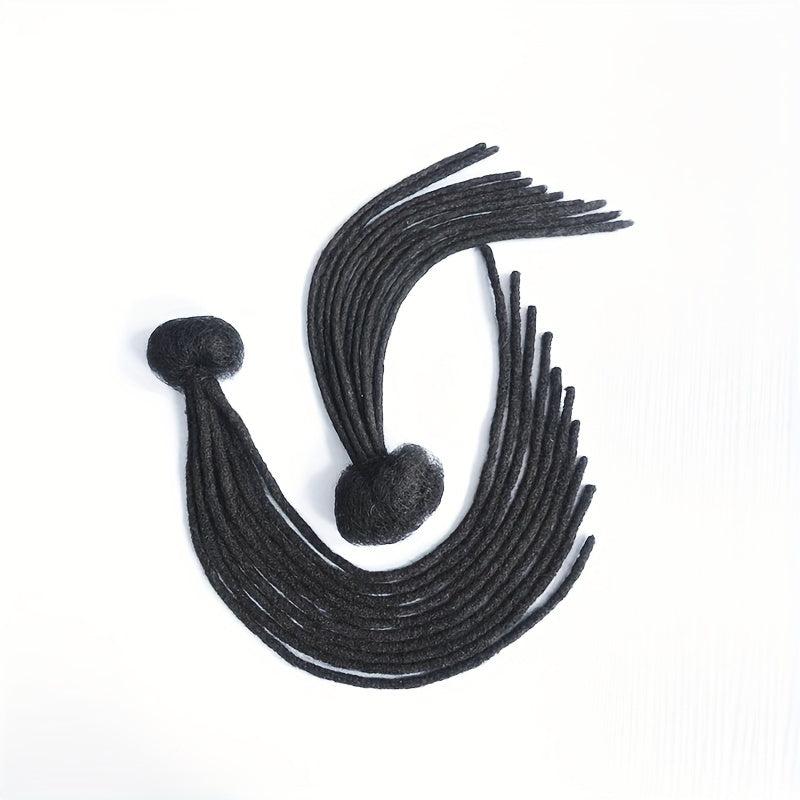 Human Hair Dread Locs Extensions for Men Women - Can be Dyed and Bleached