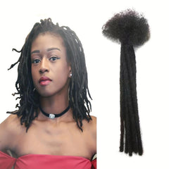Human Hair Dread Locs Extensions for Men Women - Can be Dyed and Bleached