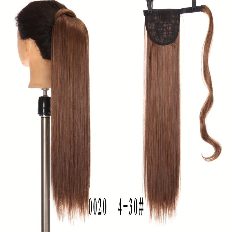 Long Ponytail Extensions Synthetic Clip In Hair Natural Look