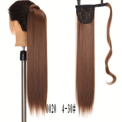 Long Ponytail Extensions Synthetic Clip In Hair Natural Look