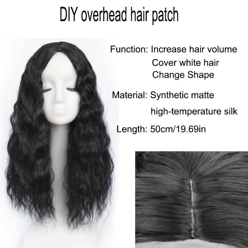 50 8 Cm Long Corn Curly Hair Toppers Toupee DIY Clip In Middle Part Hair Toppers