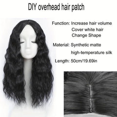 50 8 Cm Long Corn Curly Hair Toppers Toupee DIY Clip In Middle Part Hair Toppers