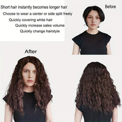 50 8 Cm Long Corn Curly Hair Toppers Toupee DIY Clip In Middle Part Hair Toppers