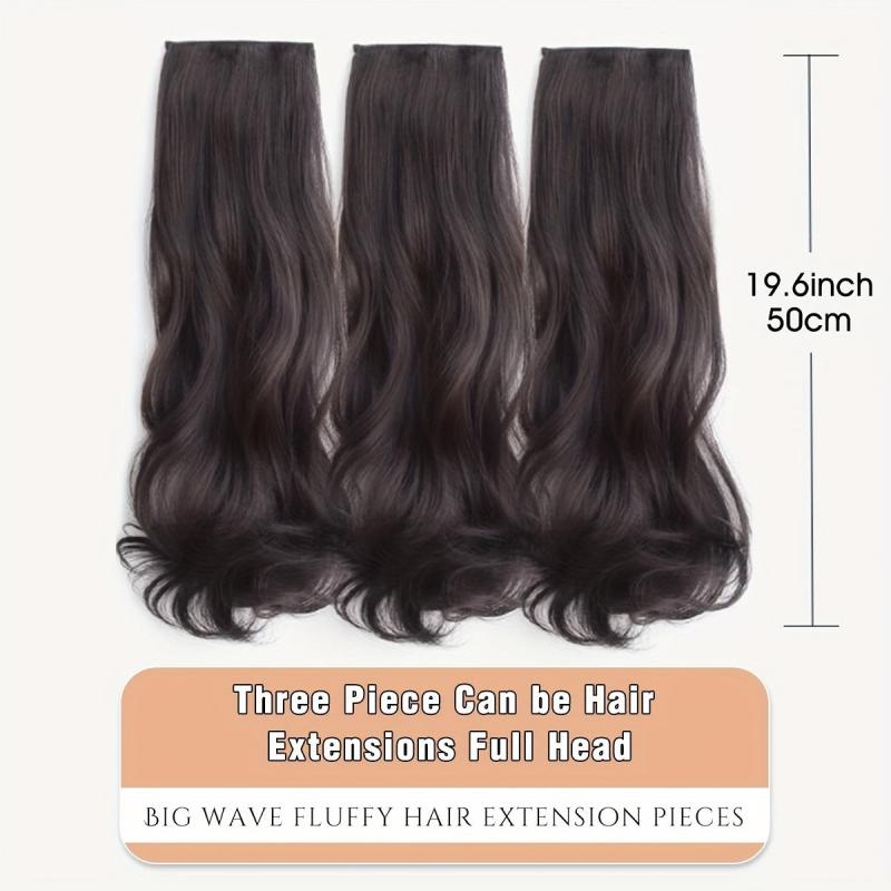 Invisible Hair Extensions Long Wavy Hairpiece 60 96 Cm 1Pc