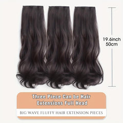 Invisible Hair Extensions Long Wavy Hairpiece 60 96 Cm 1Pc