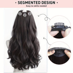Invisible Hair Extensions Long Wavy Hairpiece 60 96 Cm 1Pc