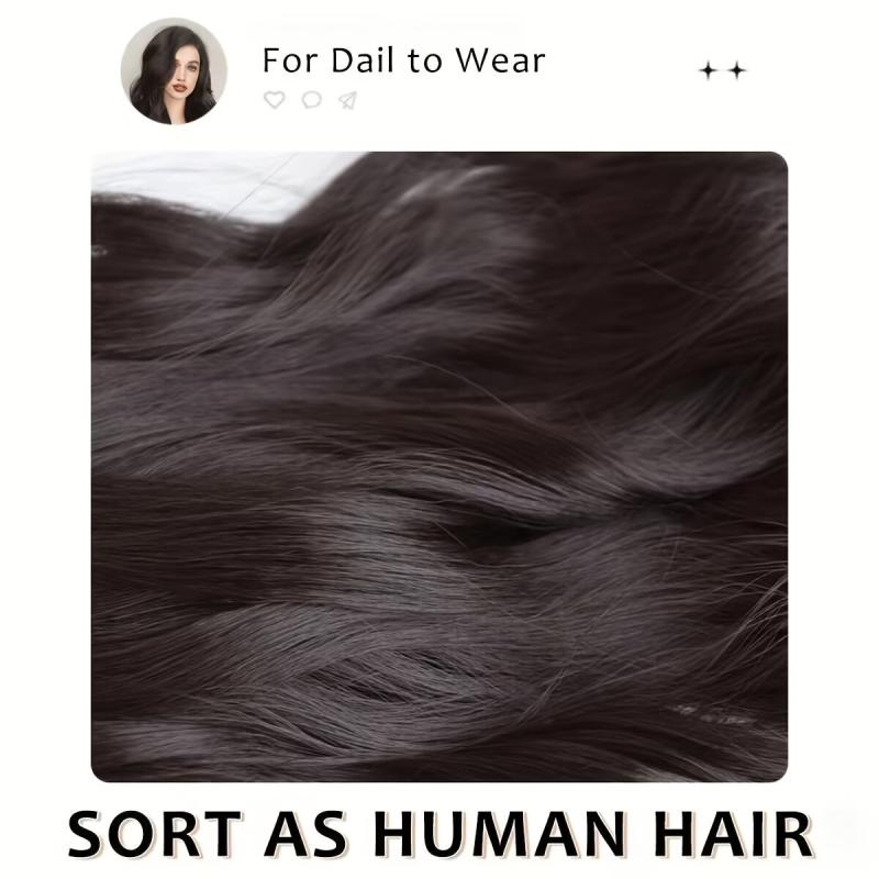 Invisible Hair Extensions Long Wavy Hairpiece 60 96 Cm 1Pc