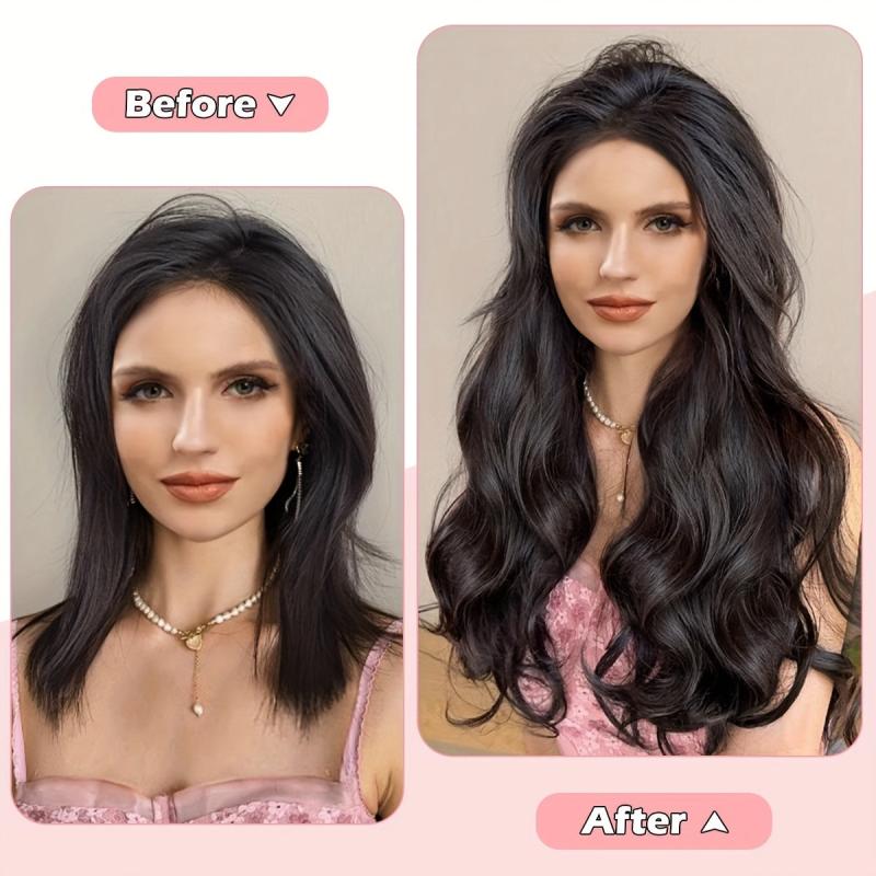 Invisible Hair Extensions Long Wavy Hairpiece 60 96 Cm 1Pc
