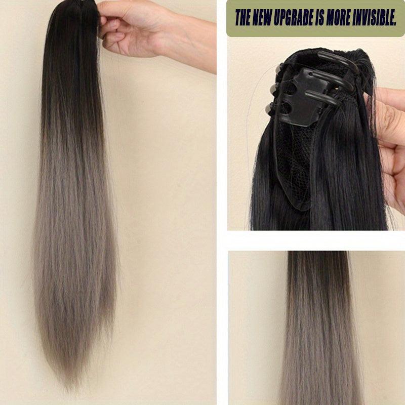 Long Wavy Ponytail Extensions Natural Looking Clip In Hair Extensions