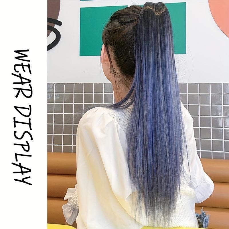 Long Wavy Ponytail Extensions Natural Looking Clip In Hair Extensions