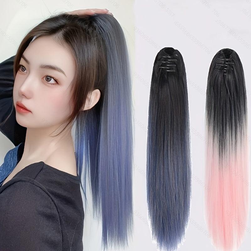 Long Wavy Ponytail Extensions Natural Looking Clip In Hair Extensions