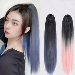 Long Wavy Ponytail Extensions Natural Looking Clip In Hair Extensions
