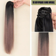 Long Wavy Ponytail Extensions Natural Looking Clip In Hair Extensions