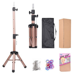 Adjustable Wig Stand Tripod for Hairdressing Training
