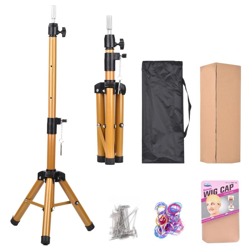 Adjustable Wig Stand Tripod for Hairdressing Training