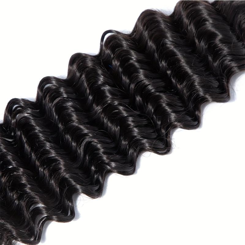Deep Wave Hair Bundles Natural Virgin Human Hair Extensions