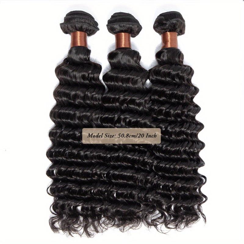 Deep Wave Hair Bundles Natural Virgin Human Hair Extensions