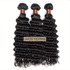 Deep Wave Hair Bundles Natural Virgin Human Hair Extensions