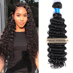 Deep Wave Hair Bundles Natural Virgin Human Hair Extensions