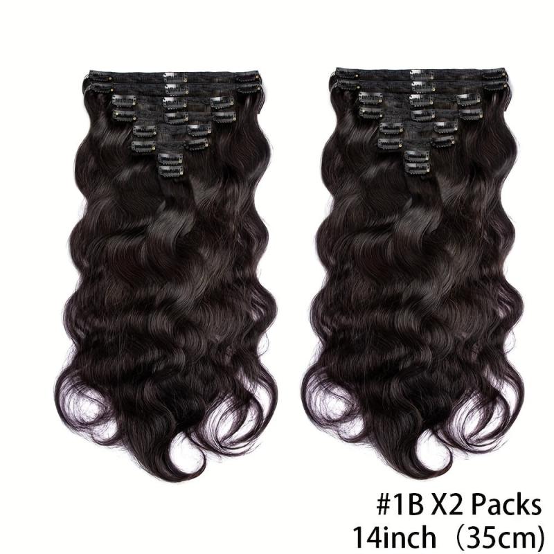 Body Wave Clip In Hair Extensions 120g 240g Full Head Brazilian Clip On Hair