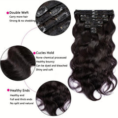 Body Wave Clip In Hair Extensions 120g 240g Full Head Brazilian Clip On Hair