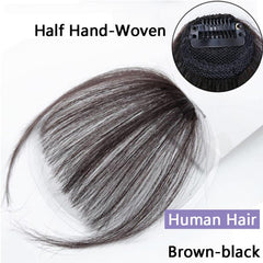 Synthetic Air Bangs Straight Clip In Hair Extensions For Women