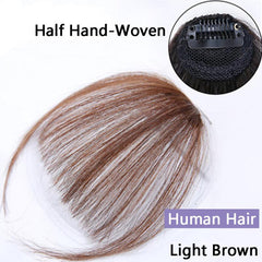 Synthetic Air Bangs Straight Clip In Hair Extensions For Women