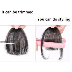 Synthetic Air Bangs Straight Clip In Hair Extensions For Women