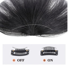 Synthetic Air Bangs Straight Clip In Hair Extensions For Women