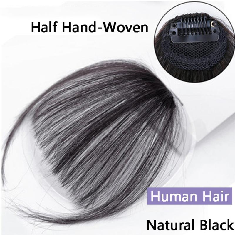 Synthetic Air Bangs Straight Clip In Hair Extensions For Women