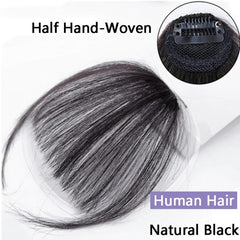 Synthetic Air Bangs Straight Clip In Hair Extensions For Women